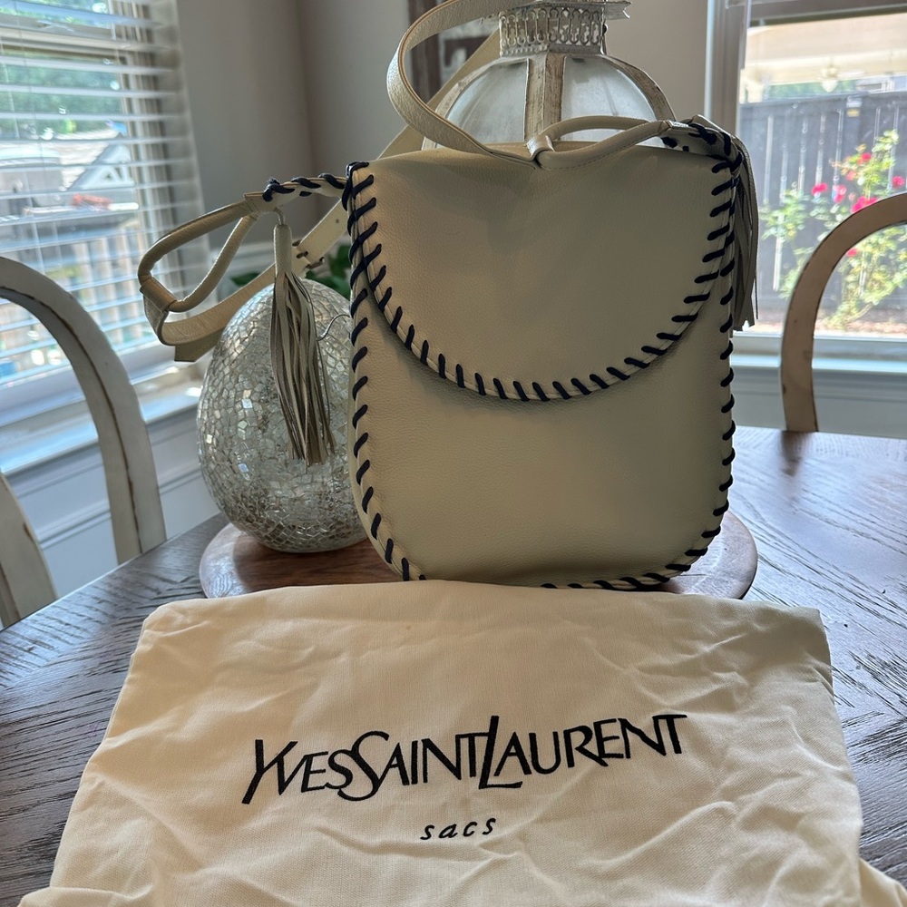 Yves Saint Laurent Cream leather Crossbody Bag